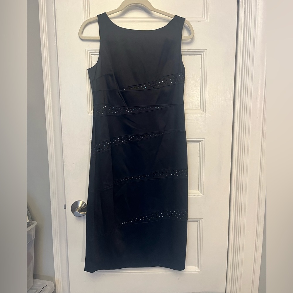 Anne Klein black jeweled dress